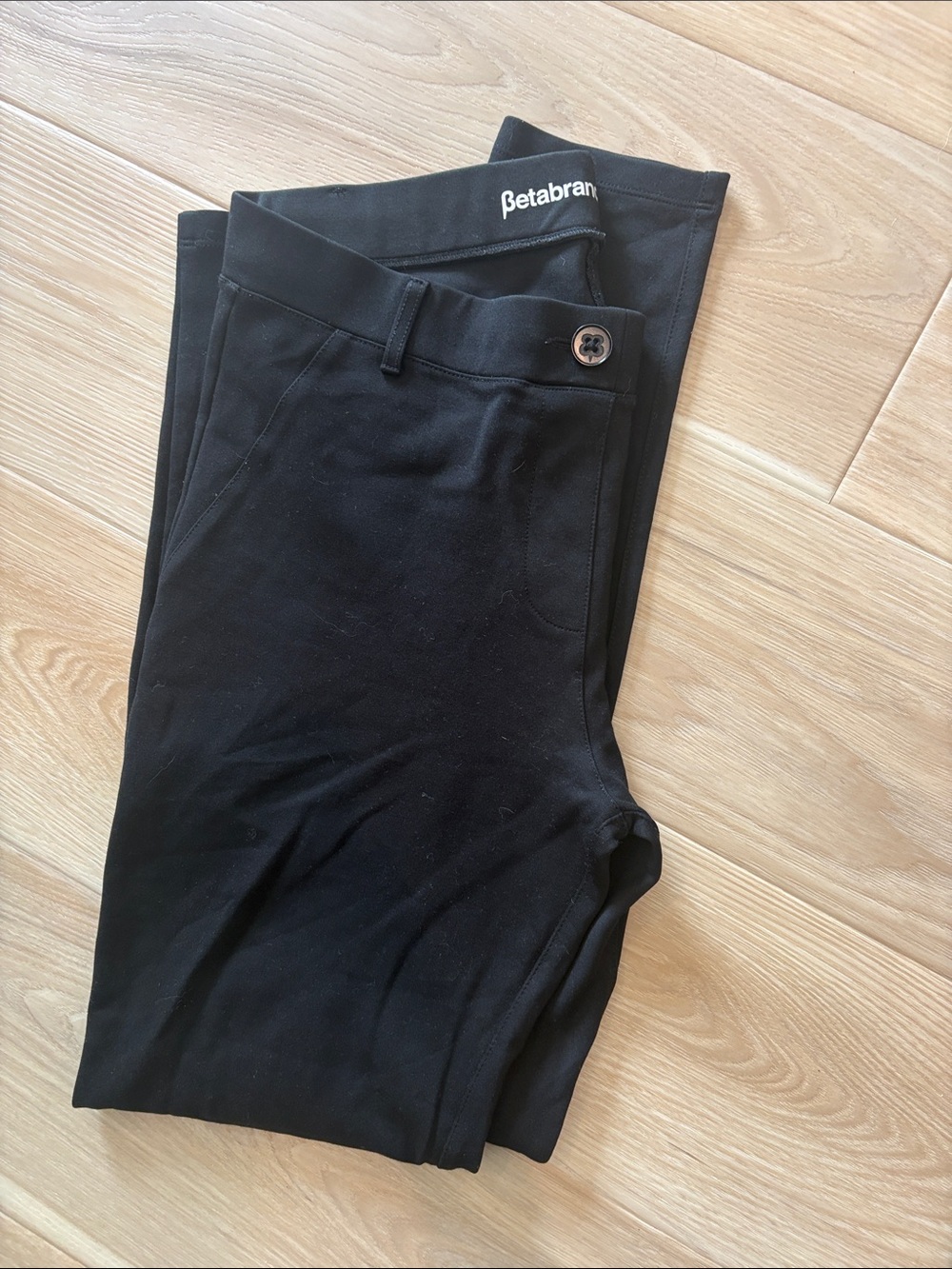 Betabrand Men’s Black Chino-Style Stretch Pants